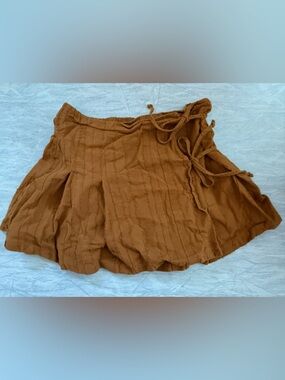 URBAN Romantics Rust Brown Textured Mini Skirt